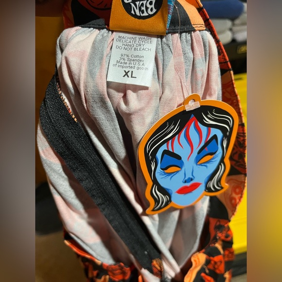 Rare Micheline Pitt Ben Cooper Halloween Harlequin Pattern Skirt - Picture 2 of 2